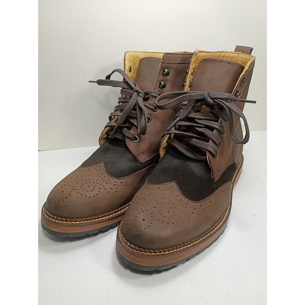 Circle G Boot Mens Round Toe Oxford Lace Size 8.5 Chocolate Q0105
